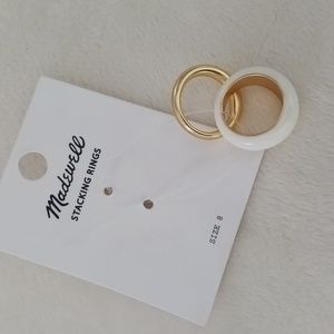 Madewell two-pack enamel ring set (size8)
